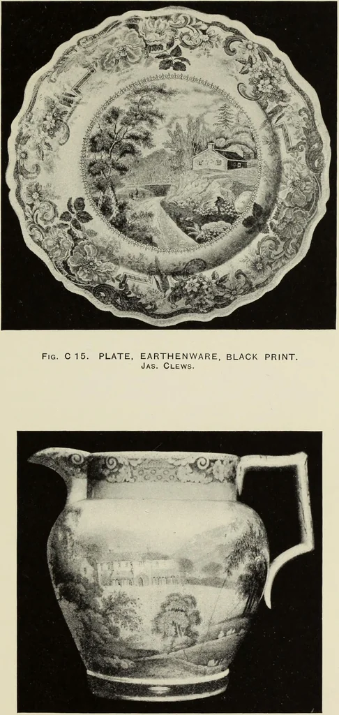 An illustration from Transfer printing on enamels, porcelain and pottery : its origin and development in the United Kingdom, 1907, leaf 180