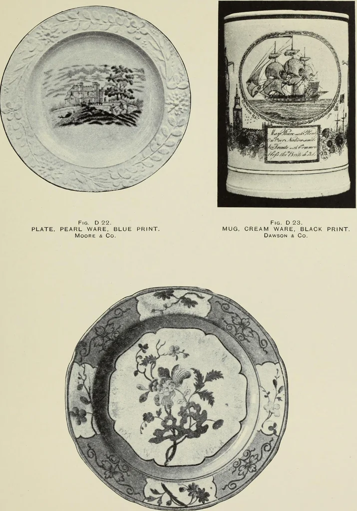 An illustration from Transfer printing on enamels, porcelain and pottery : its origin and development in the United Kingdom, 1907, leaf 232