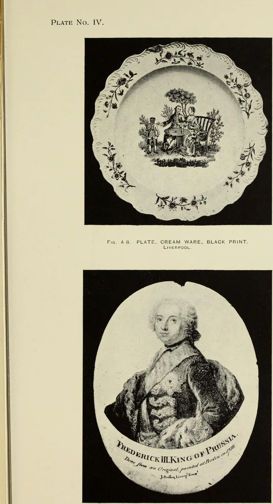 An illustration from Transfer printing on enamels, porcelain and pottery : its origin and development in the United Kingdom, 1907, leaf 38