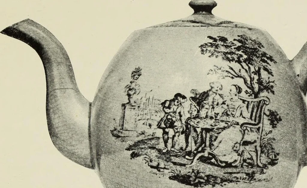 An illustration from Transfer printing on enamels, porcelain and pottery : its origin and development in the United Kingdom, 1907, leaf 58