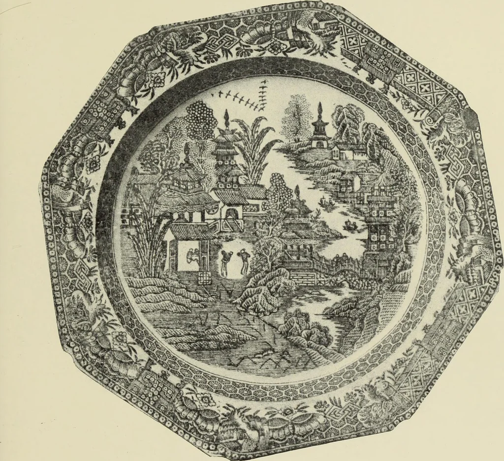 An illustration from Transfer printing on enamels, porcelain and pottery : its origin and development in the United Kingdom, 1907, leaf 76