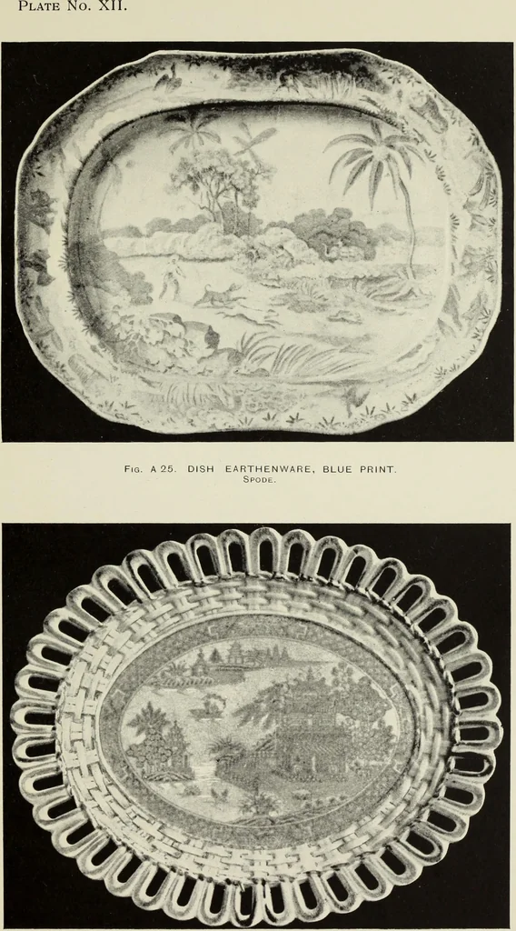 An illustration from Transfer printing on enamels, porcelain and pottery : its origin and development in the United Kingdom, 1907, leaf 82