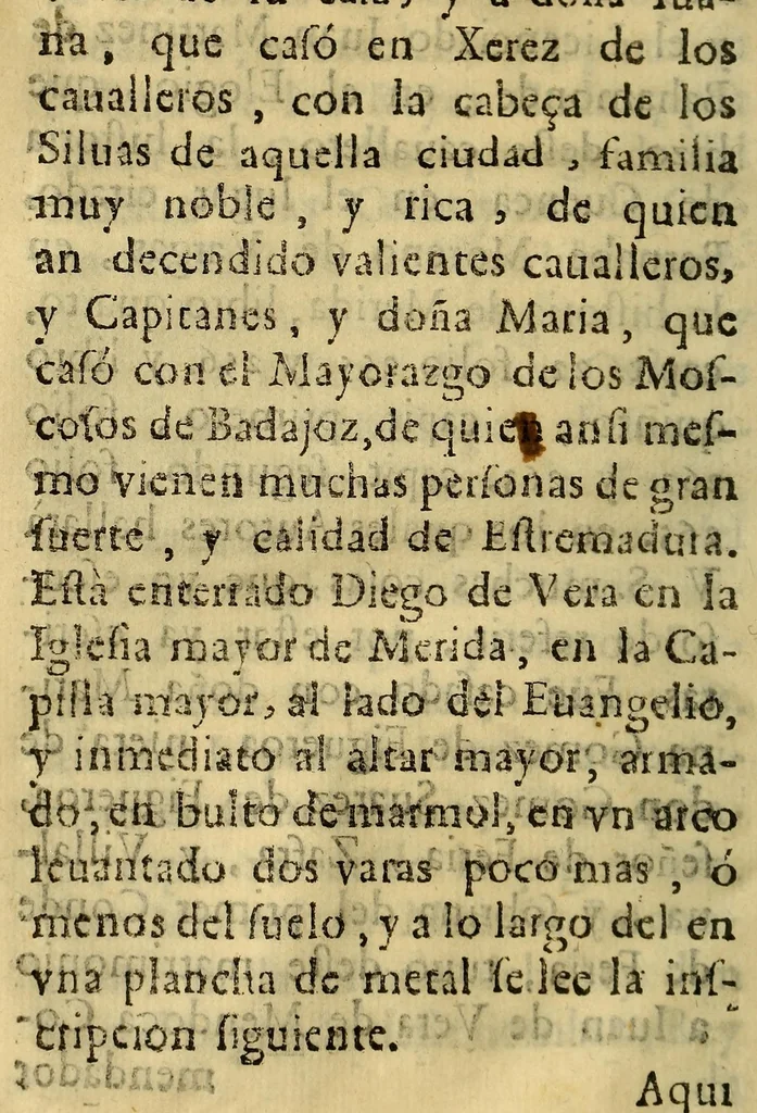 An illustration from Tratado breve de la antiguedad del linaie de Vera, : y memoria de personas señaladas del, que se hallan en historias, y papeles autenticos. Por don Francisco de la Puente presbytero de la diocesis de la gran Ciudad del Cuzco cabeca del Reyno del Pirù, natural de la Ciudad de Burgos en el de Castilla., 1635, leaf 236