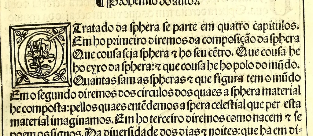 An illustration from Tratado da sphera : com a theorica do sol & da lua. E ho primeiro liuro da Geographia de Claudio Ptolomeo Alexa[n]drino., 1537, leaf 11