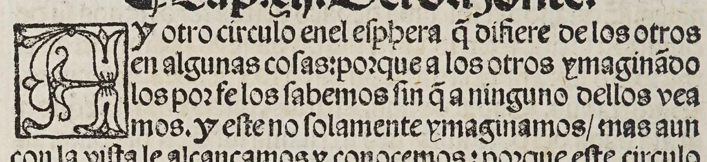 An illustration from Tratado del esphera y del arte del marear : con el regimie[n]to de las alturas : co[n] algu[n]as reglas nueuame[n]te escritas muy necessarias, 1535, leaf 34