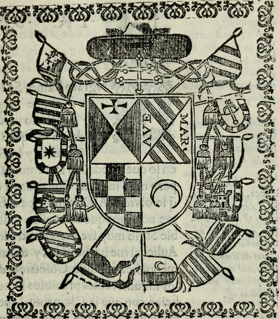An illustration from Tratado de medias annatas de los beneficios, prestamos, y capellanias, &c, 1698, leaf 10