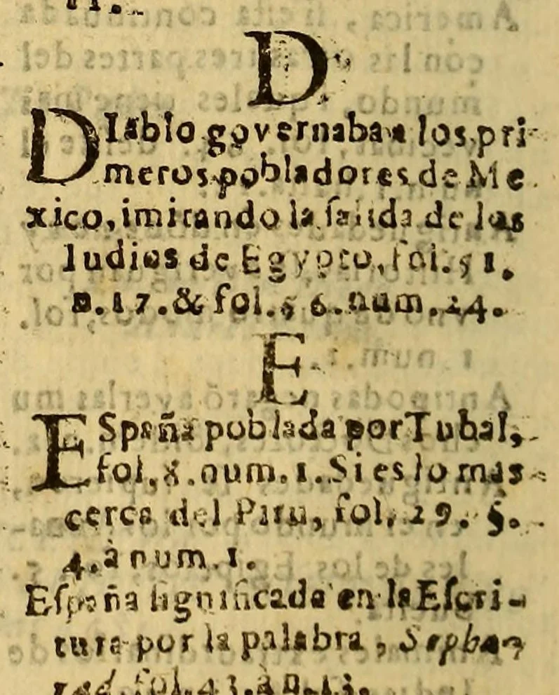 An illustration from Tratado vnico, y singular del origen de los indios occidentales del Piru, Mexico, Santa Fè, y Chile.., 1681, leaf 206