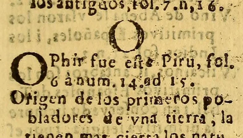 An illustration from Tratado vnico, y singular del origen de los indios occidentales del Piru, Mexico, Santa Fè, y Chile.., 1681, leaf 211