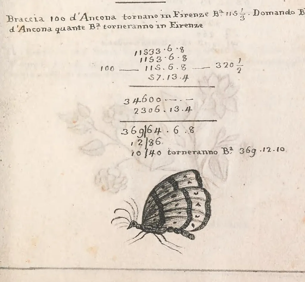 An illustration from Trattato d'aritmetica, 1700, leaf 33