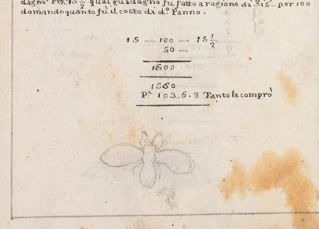 An illustration from Trattato d'aritmetica, 1700, leaf 42