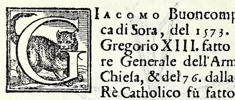 An illustration from Trattato de gli huomini illvstri di Bologna : diviso in tre parti : nella prima parte si contegono i prelati, nella seconda i titolari, & nella terza i dottori, i caualieri, i capitani, et il senato, 1590, leaf 128