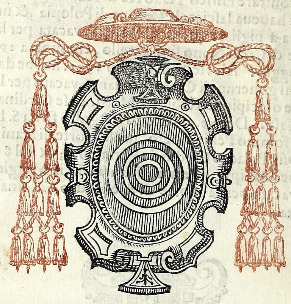 An illustration from Trattato de gli huomini illvstri di Bologna : diviso in tre parti : nella prima parte si contegono i prelati, nella seconda i titolari, & nella terza i dottori, i caualieri, i capitani, et il senato, 1590, leaf 20