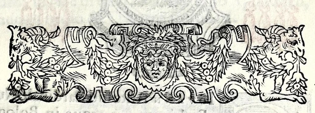 An illustration from Trattato de gli huomini illvstri di Bologna : diviso in tre parti : nella prima parte si contegono i prelati, nella seconda i titolari, & nella terza i dottori, i caualieri, i capitani, et il senato, 1590, leaf 23