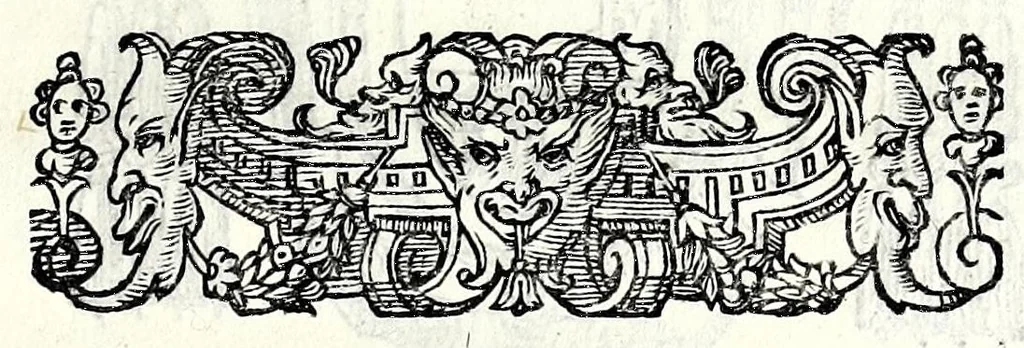 An illustration from Trattato de gli huomini illvstri di Bologna : diviso in tre parti : nella prima parte si contegono i prelati, nella seconda i titolari, & nella terza i dottori, i caualieri, i capitani, et il senato, 1590, leaf 27