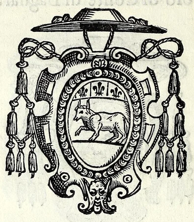 An illustration from Trattato de gli huomini illvstri di Bologna : diviso in tre parti : nella prima parte si contegono i prelati, nella seconda i titolari, & nella terza i dottori, i caualieri, i capitani, et il senato, 1590, leaf 40