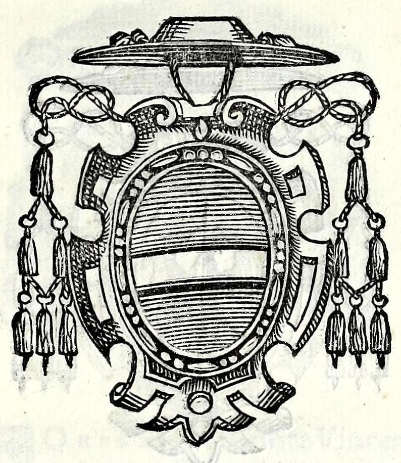 An illustration from Trattato de gli huomini illvstri di Bologna : diviso in tre parti : nella prima parte si contegono i prelati, nella seconda i titolari, & nella terza i dottori, i caualieri, i capitani, et il senato, 1590, leaf 45