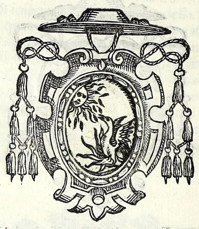 An illustration from Trattato de gli huomini illvstri di Bologna : diviso in tre parti : nella prima parte si contegono i prelati, nella seconda i titolari, & nella terza i dottori, i caualieri, i capitani, et il senato, 1590, leaf 46