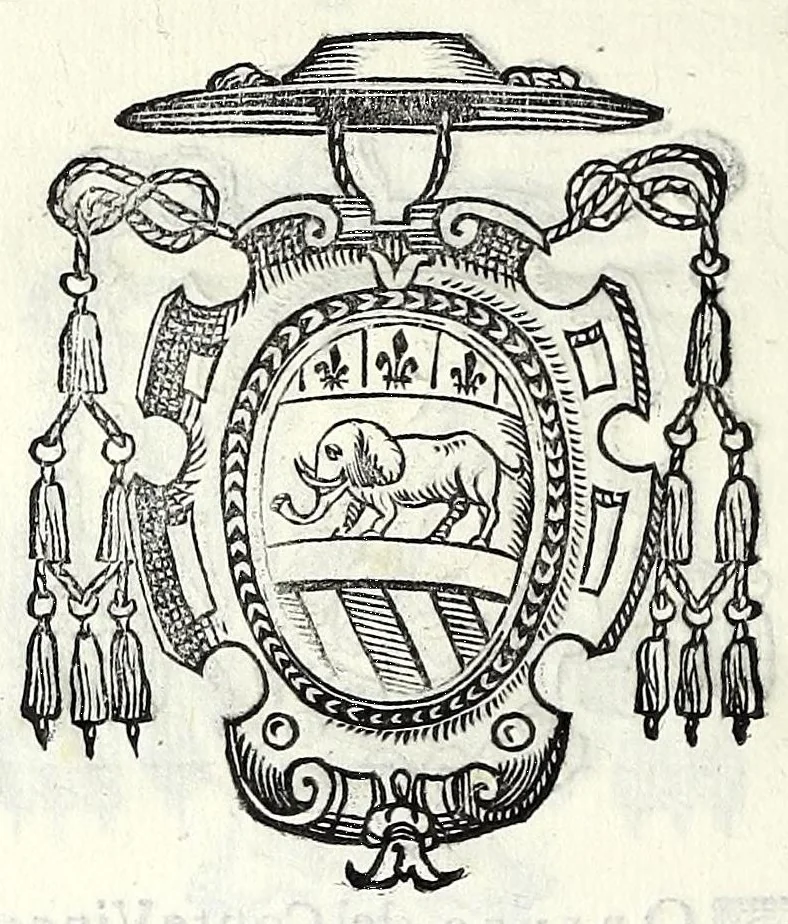 An illustration from Trattato de gli huomini illvstri di Bologna : diviso in tre parti : nella prima parte si contegono i prelati, nella seconda i titolari, & nella terza i dottori, i caualieri, i capitani, et il senato, 1590, leaf 48