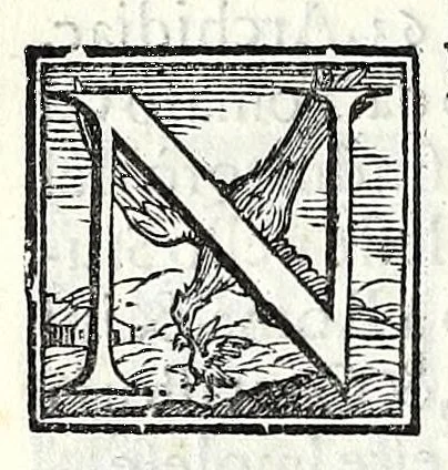An illustration from Trattato de gli huomini illvstri di Bologna : diviso in tre parti : nella prima parte si contegono i prelati, nella seconda i titolari, & nella terza i dottori, i caualieri, i capitani, et il senato, 1590, leaf 48