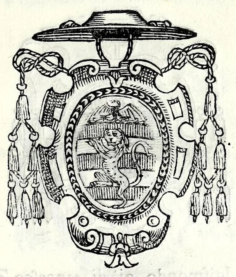 An illustration from Trattato de gli huomini illvstri di Bologna : diviso in tre parti : nella prima parte si contegono i prelati, nella seconda i titolari, & nella terza i dottori, i caualieri, i capitani, et il senato, 1590, leaf 53