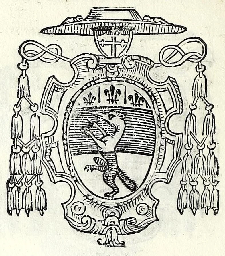 An illustration from Trattato de gli huomini illvstri di Bologna : diviso in tre parti : nella prima parte si contegono i prelati, nella seconda i titolari, & nella terza i dottori, i caualieri, i capitani, et il senato, 1590, leaf 54