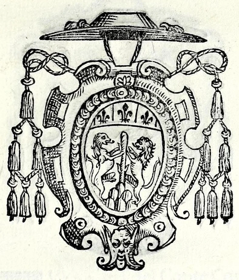 An illustration from Trattato de gli huomini illvstri di Bologna : diviso in tre parti : nella prima parte si contegono i prelati, nella seconda i titolari, & nella terza i dottori, i caualieri, i capitani, et il senato, 1590, leaf 57