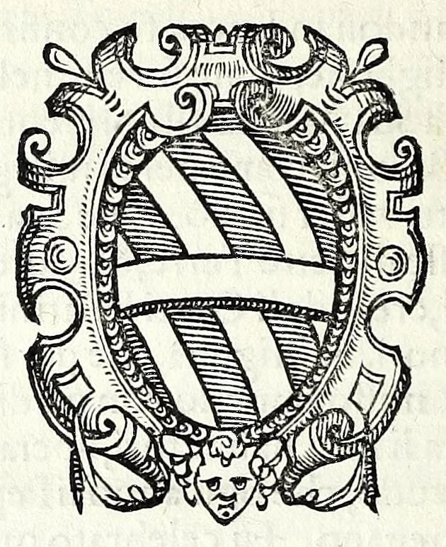 An illustration from Trattato de gli huomini illvstri di Bologna : diviso in tre parti : nella prima parte si contegono i prelati, nella seconda i titolari, & nella terza i dottori, i caualieri, i capitani, et il senato, 1590, leaf 78