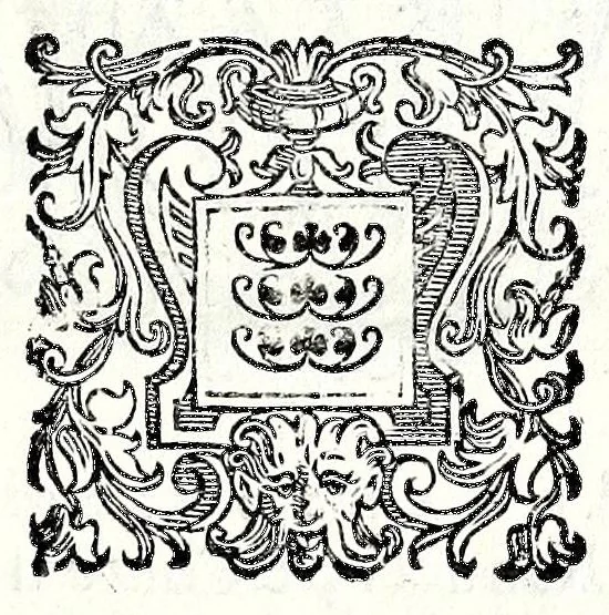 An illustration from Trattato de gli huomini illvstri di Bologna : diviso in tre parti : nella prima parte si contegono i prelati, nella seconda i titolari, & nella terza i dottori, i caualieri, i capitani, et il senato, 1590, leaf 91
