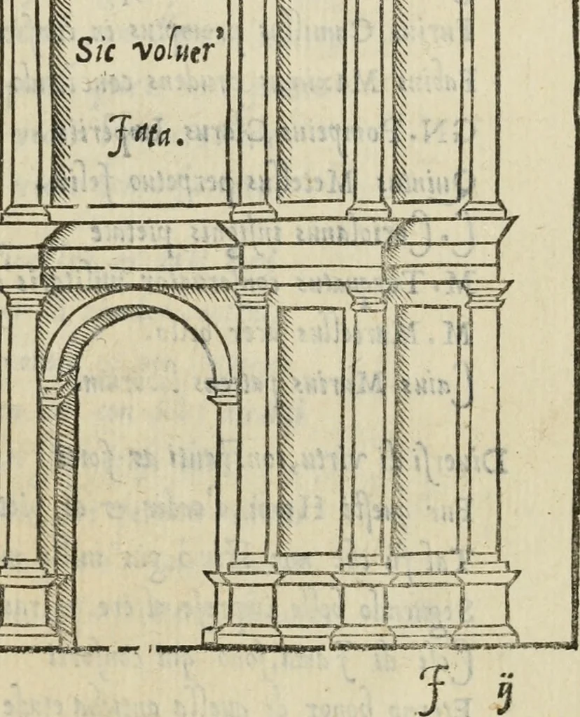 An illustration from Trattato del' intrar in Milano di Carlo V C. sempre aug. : con le proprie figure de li Archi, & per ordine, li nobili vassalli & prencipi & signori cesarei, 1541, leaf 50