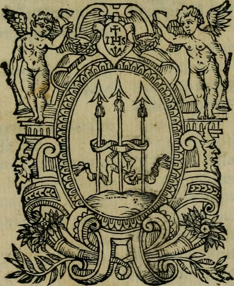 An illustration from Trattato della nobiltà della pittvra : composto ad instantia della venerabil' Compagnia di S. Lvca, et nobil' Academia delli pittori di Roma, 1585, leaf 4