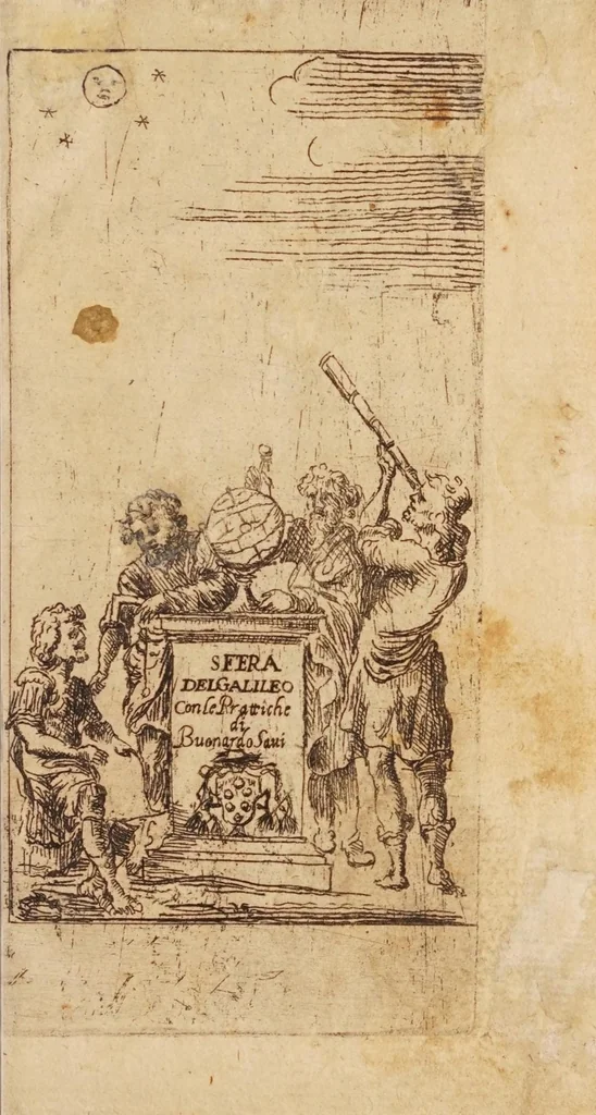 An illustration from Trattato della sfera di Galileo Galilei, con alcune prattiche intorno à quella, e modo di fare la figura celeste, e suoi direttioni, secondo la via rationale, 1656, leaf 5