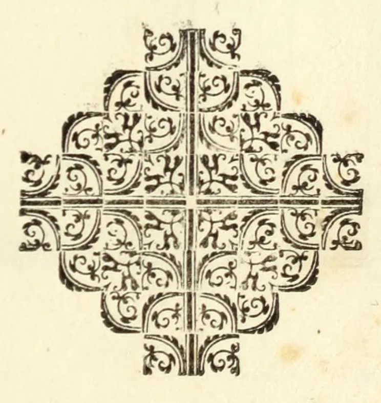 An illustration from Trattato delle piante & immagini de sacri edifizi di Terra Santa : disegnate in Ierusalemme secondo le regole della prospettiua, & uera misura della lor grandezza, 1620, leaf 129