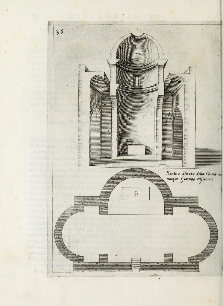 An illustration from Trattato delle piante & immagini de sacri edifizi di Terra Santa, 1620, leaf 124