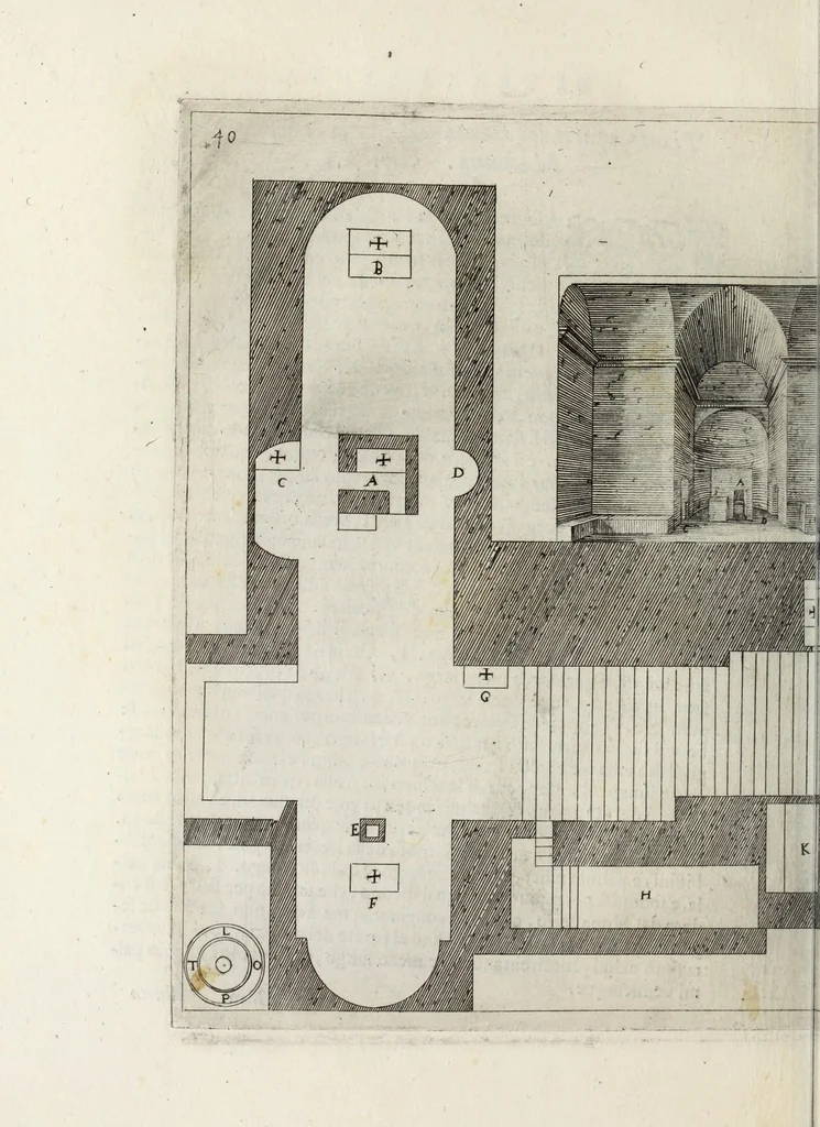 An illustration from Trattato delle piante & immagini de sacri edifizi di Terra Santa, 1620, leaf 136