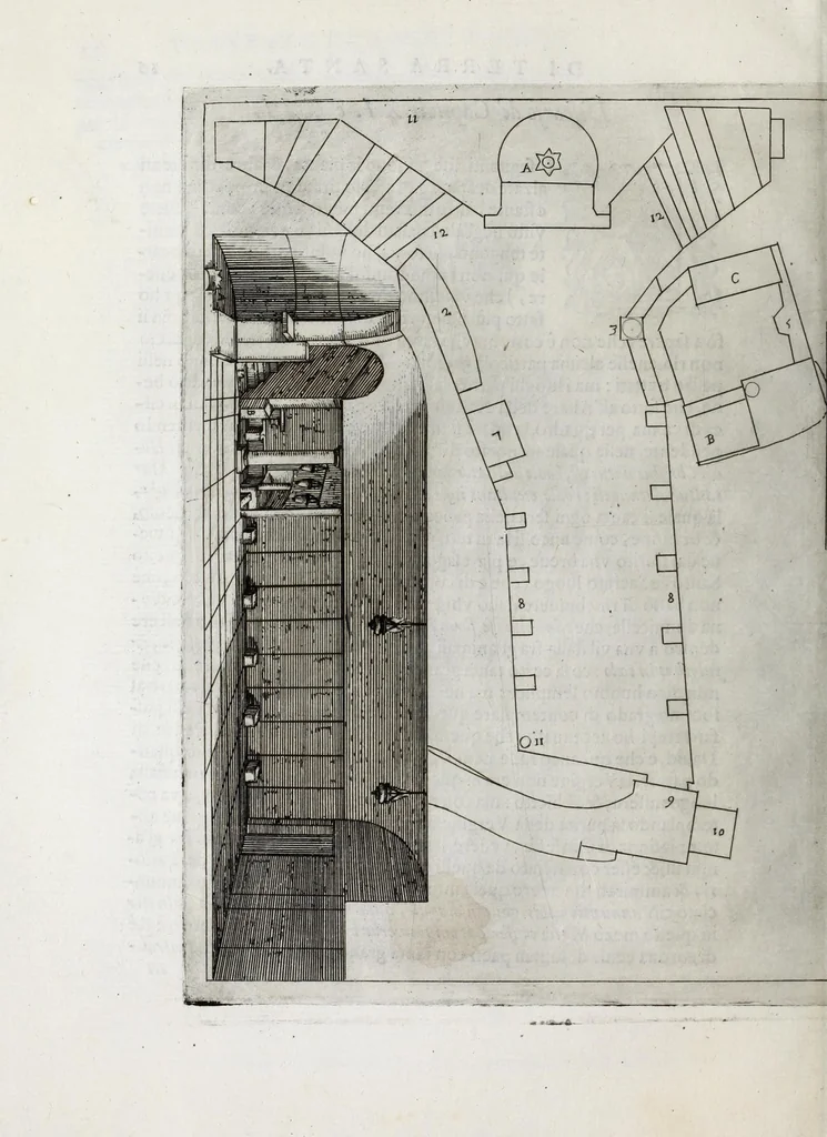 An illustration from Trattato delle piante & immagini de sacri edifizi di Terra Santa, 1620, leaf 44