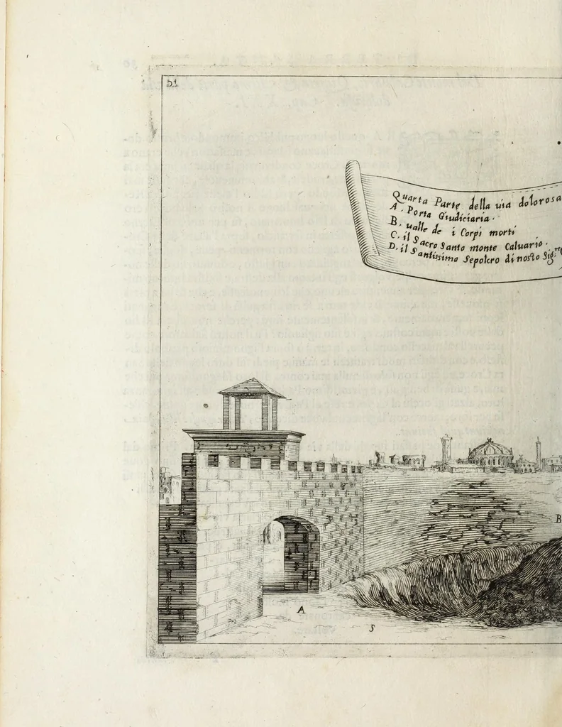 An illustration from Trattato delle piante & immagini de sacri edifizi di Terra Santa, 1620, leaf 76