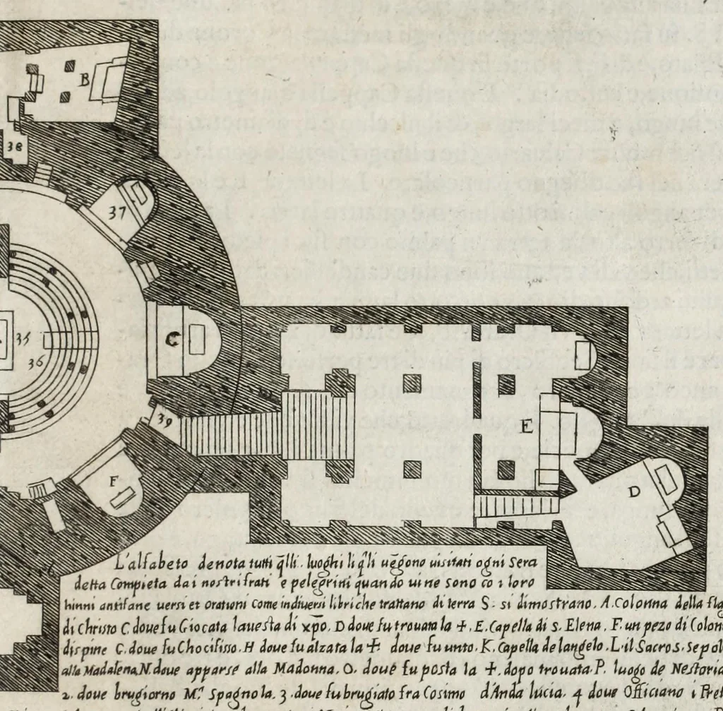 An illustration from Trattato delle piante & immagini de sacri edifizi di Terra Santa, 1620, leaf 81
