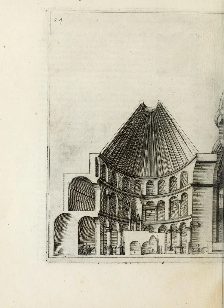 An illustration from Trattato delle piante & immagini de sacri edifizi di Terra Santa, 1620, leaf 90