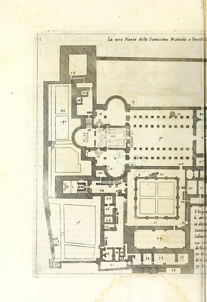 An illustration from Trattato delle piante & immagini de sacri edifizi di Terra Santa, 1620, leaf 16