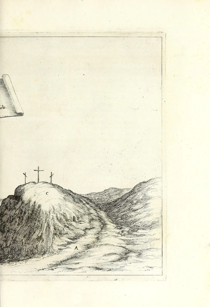 An illustration from Trattato delle piante & immagini de sacri edifizi di Terra Santa, 1620, leaf 77