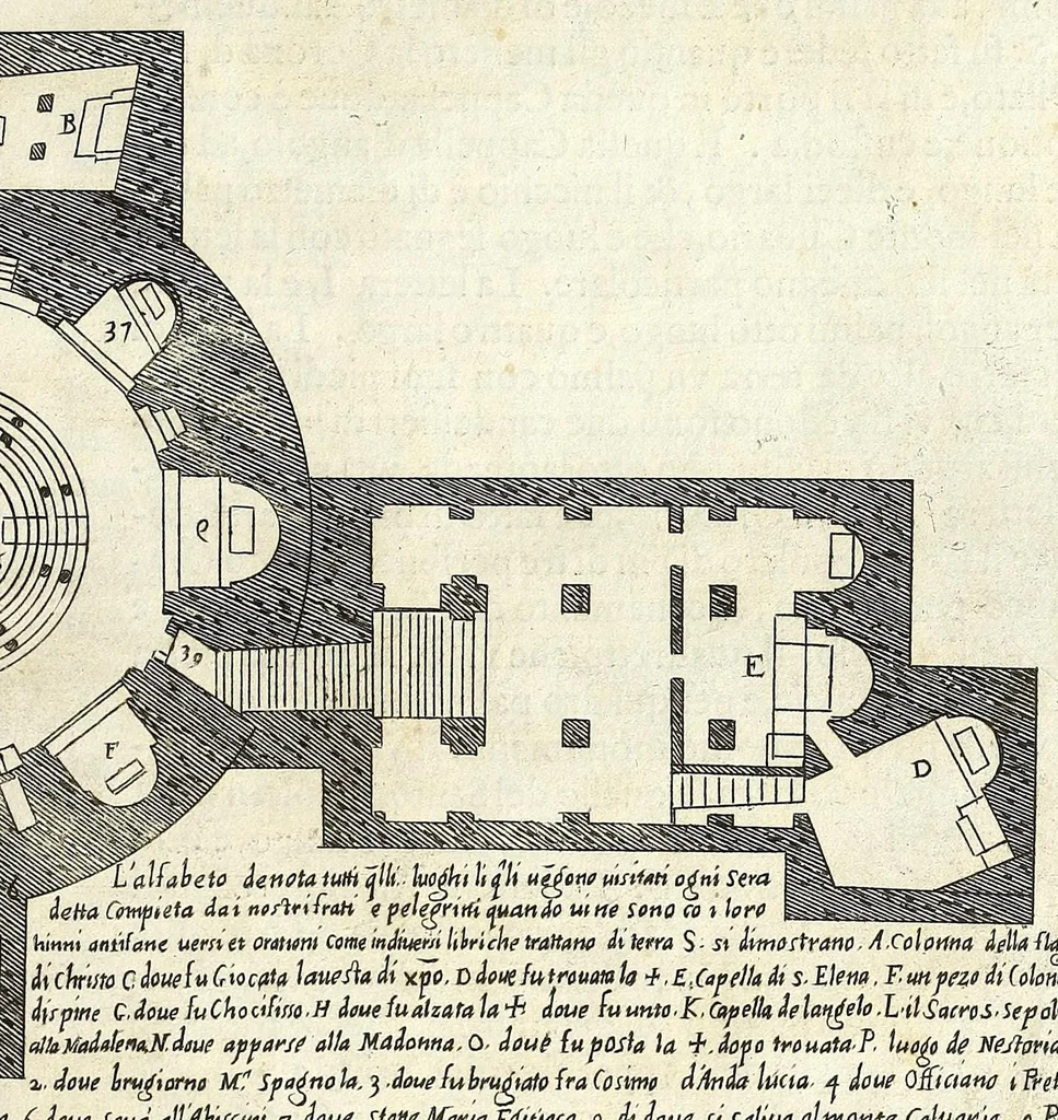 An illustration from Trattato delle piante & immagini de sacri edifizi di Terra Santa, 1620, leaf 81