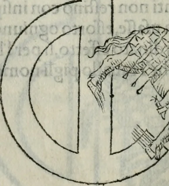 An illustration from Trattato dell'imbrigliare, maneggiare, et ferrare cavalli : diviso in tre parti, con alcvni discorsi sopra la natura di caualli, con disegni di briglie, maneggi, & di caualieri a cauallo, & de ferri d'esso, 1556, leaf 109