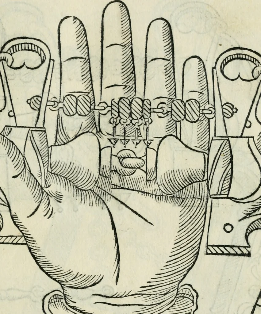 An illustration from Trattato dell'imbrigliare, maneggiare, et ferrare cavalli : diviso in tre parti, con alcvni discorsi sopra la natura di caualli, con disegni di briglie, maneggi, & di caualieri a cauallo, & de ferri d'esso, 1556, leaf 62