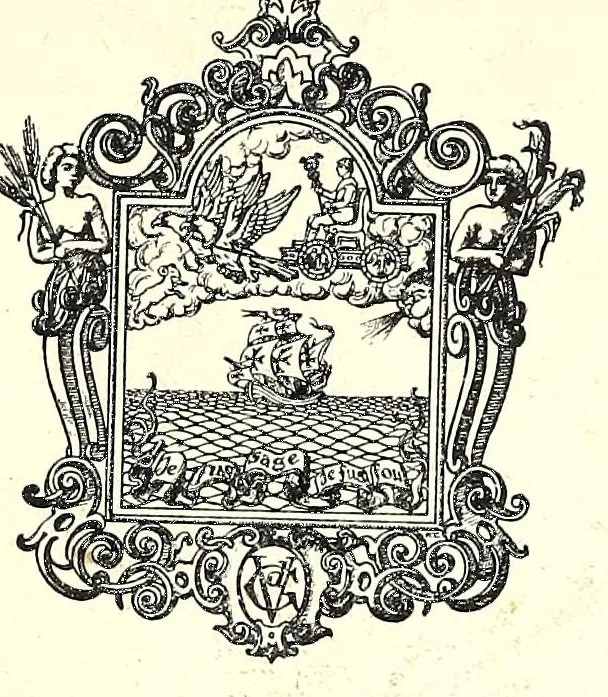 An illustration from Trattato dello schermo d'Angelo Vizani dal Montone bolognese : nel quale discorre intorno all'eccellenza dell'armi, & delle lettere, & intorno all'offesa, & difesa : et insegna vno schermo di spada sola sicuro, e singolare : con vna tauola copiosissma, 1588, leaf 2