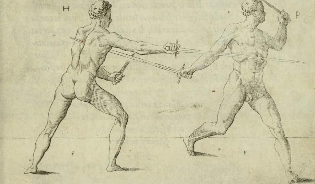 An illustration from Trattato di scientia d'arme : con vn dialogo di filosofia, 1553, leaf 100