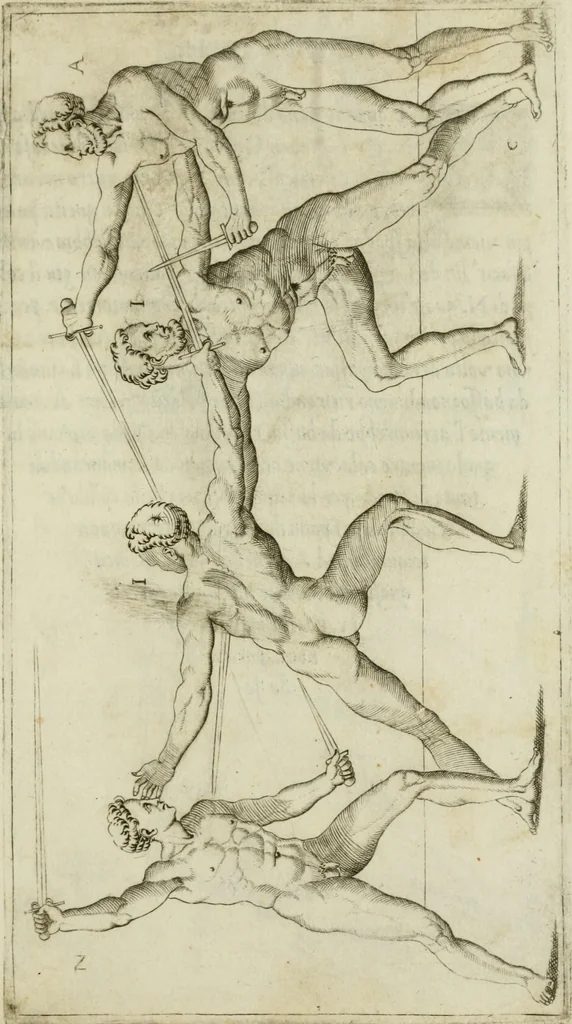 An illustration from Trattato di scientia d'arme : con vn dialogo di filosofia, 1553, leaf 108