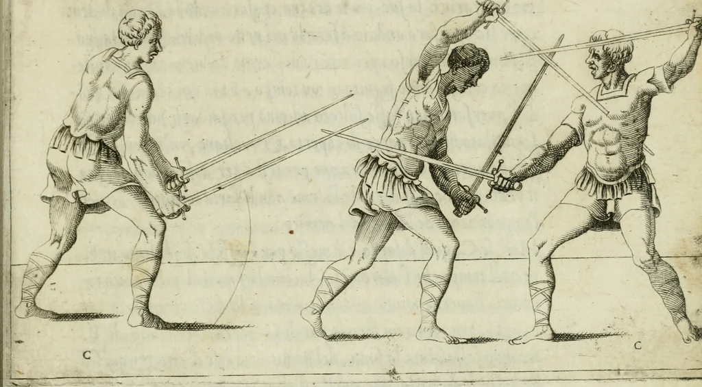 An illustration from Trattato di scientia d'arme : con vn dialogo di filosofia, 1553, leaf 116