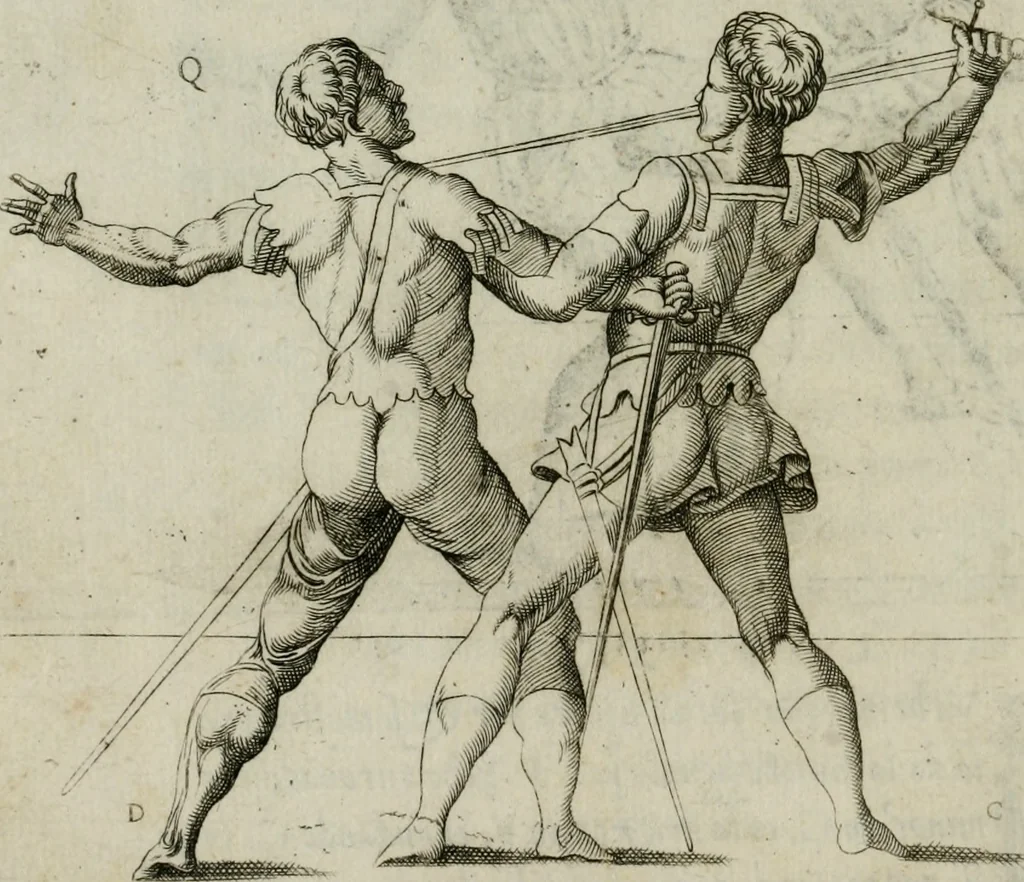 An illustration from Trattato di scientia d'arme : con vn dialogo di filosofia, 1553, leaf 123
