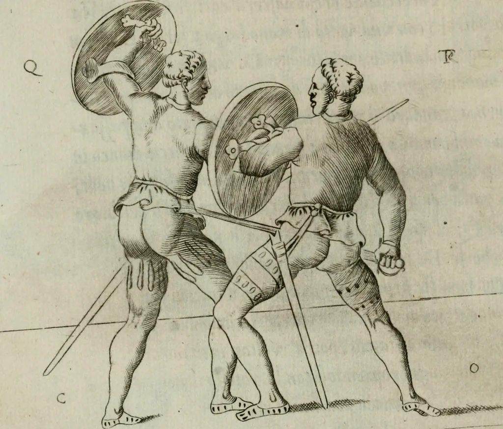 An illustration from Trattato di scientia d'arme : con vn dialogo di filosofia, 1553, leaf 125