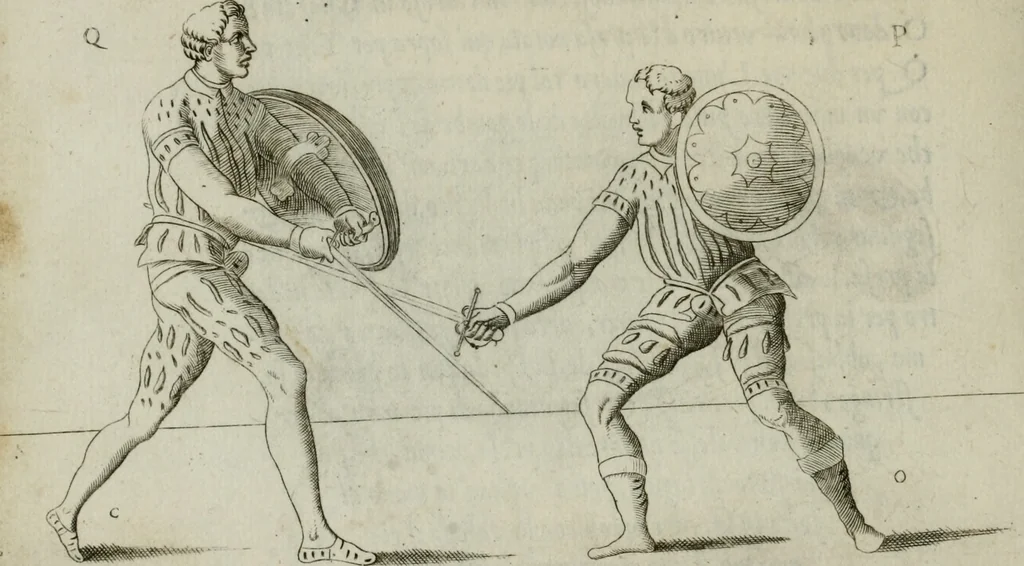 An illustration from Trattato di scientia d'arme : con vn dialogo di filosofia, 1553, leaf 127